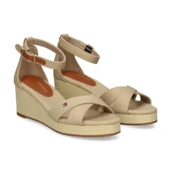TOMMY HILFIGER Sandalias cuña de Mujer FW0FW08481 ACC HORSERADISH