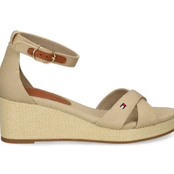 TOMMY HILFIGER Sandalias cuña de Mujer FW0FW08481 ACC HORSERADISH