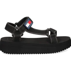 TOMMY HILFIGER Sandalias planas de Mujer EN0EN02747 BDS NEGRO