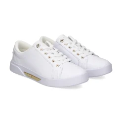 TOMMY HILFIGER Zapatillas de Mujer FW0FW07560 0K7 WHITE/GOLD