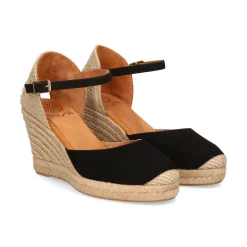 UNISA Alpargatas de Mujer CASTILLA_22 NEGRO