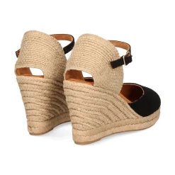 UNISA Alpargatas de Mujer CASTILLA_22 NEGRO