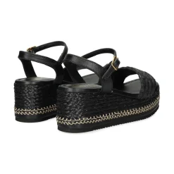 UNISA Sandalias con plataforma de Mujer KEBEC_25_GRA NEGRO