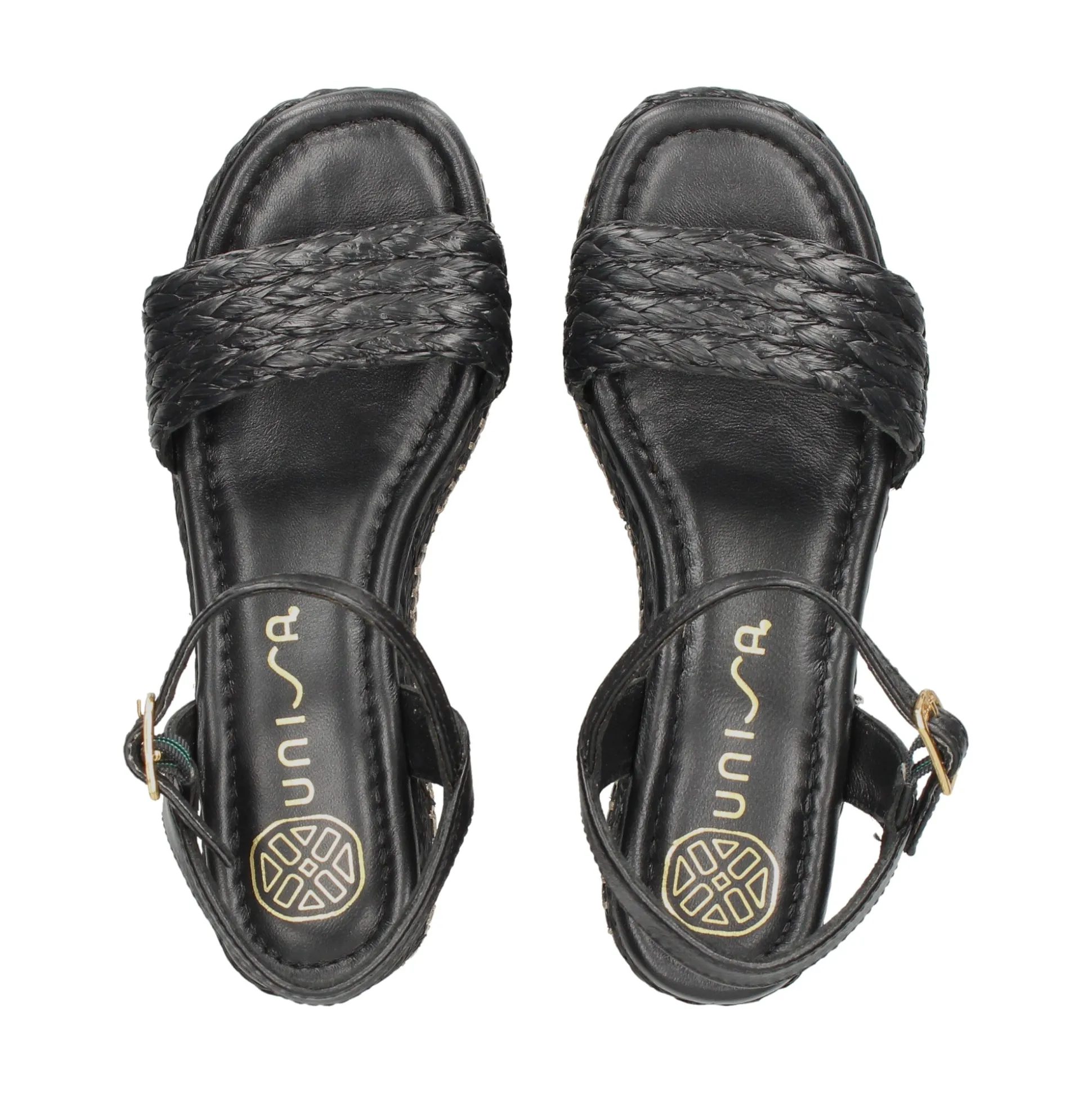 UNISA Sandalias con plataforma de Mujer KEBEC_25_GRA NEGRO