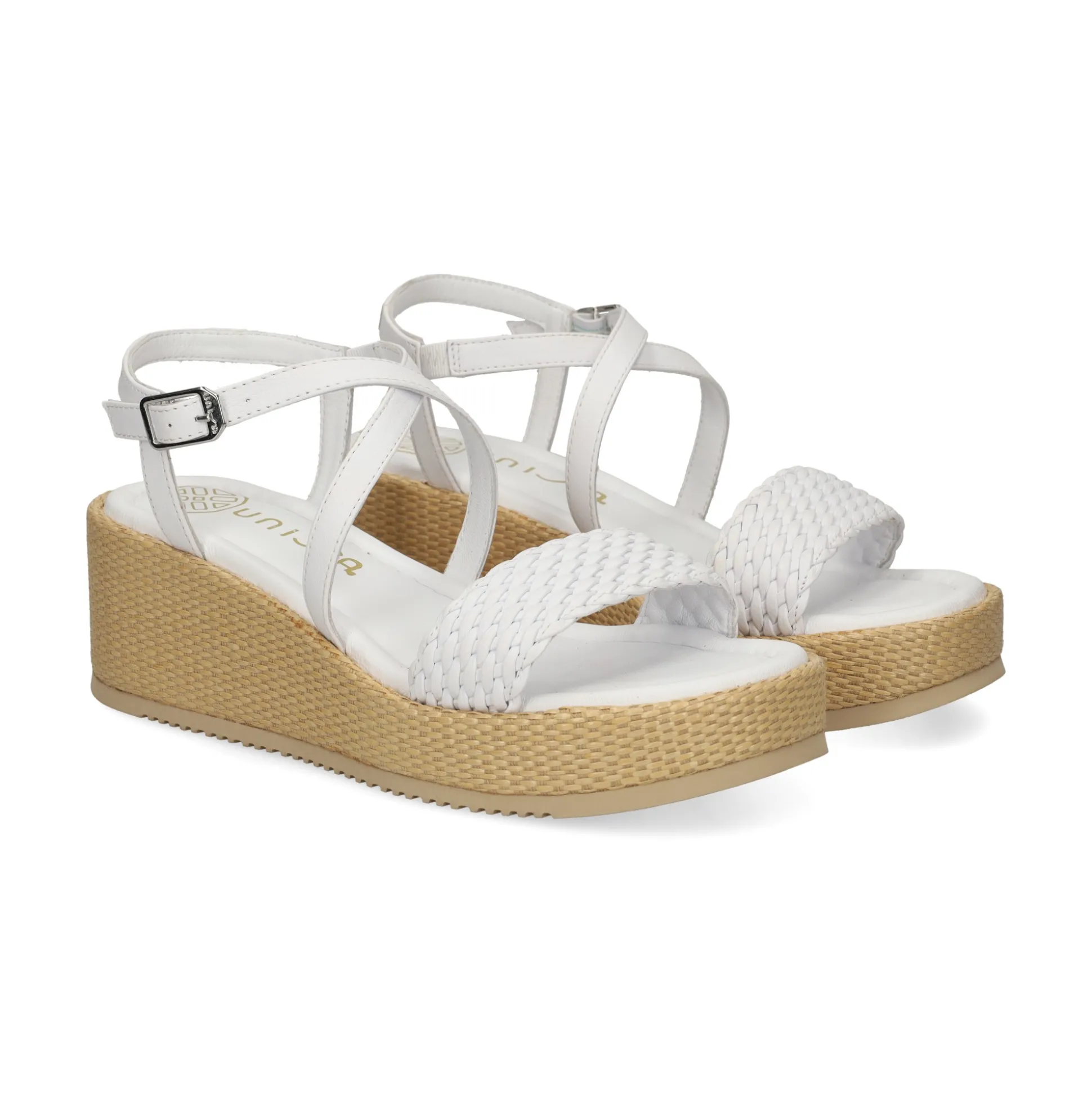UNISA Sandalias con plataforma de Mujer KALION_GRA BLANCO
