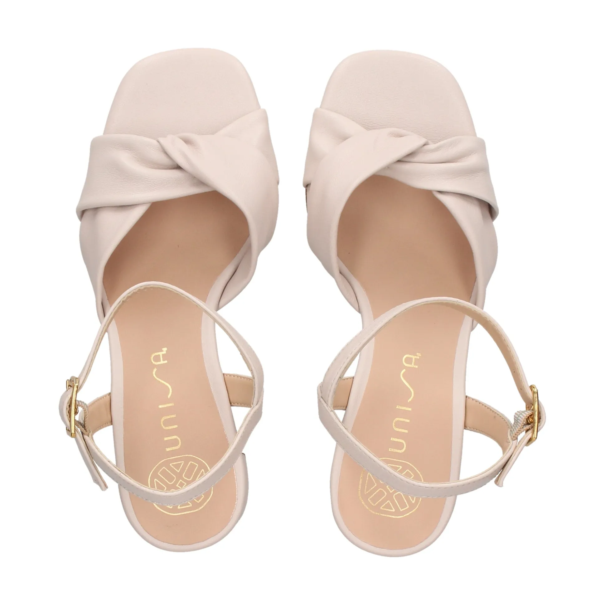 UNISA Sandalias con tacón de Mujer MEDWAY_NTO MARFIL