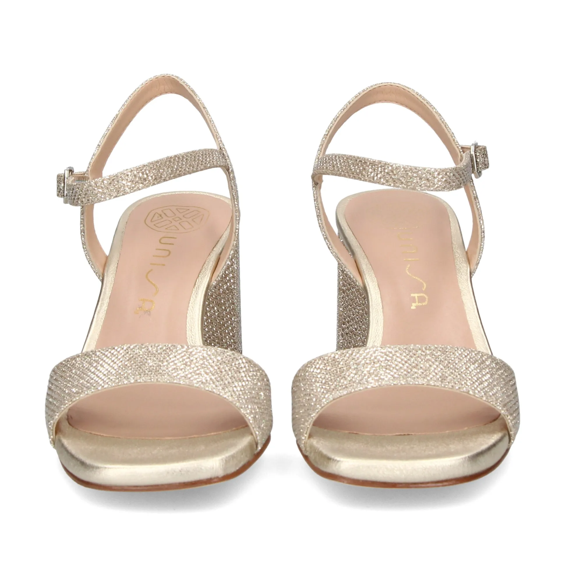 UNISA Sandalias con tacón de Mujer MORATY_23_EV PLATINO