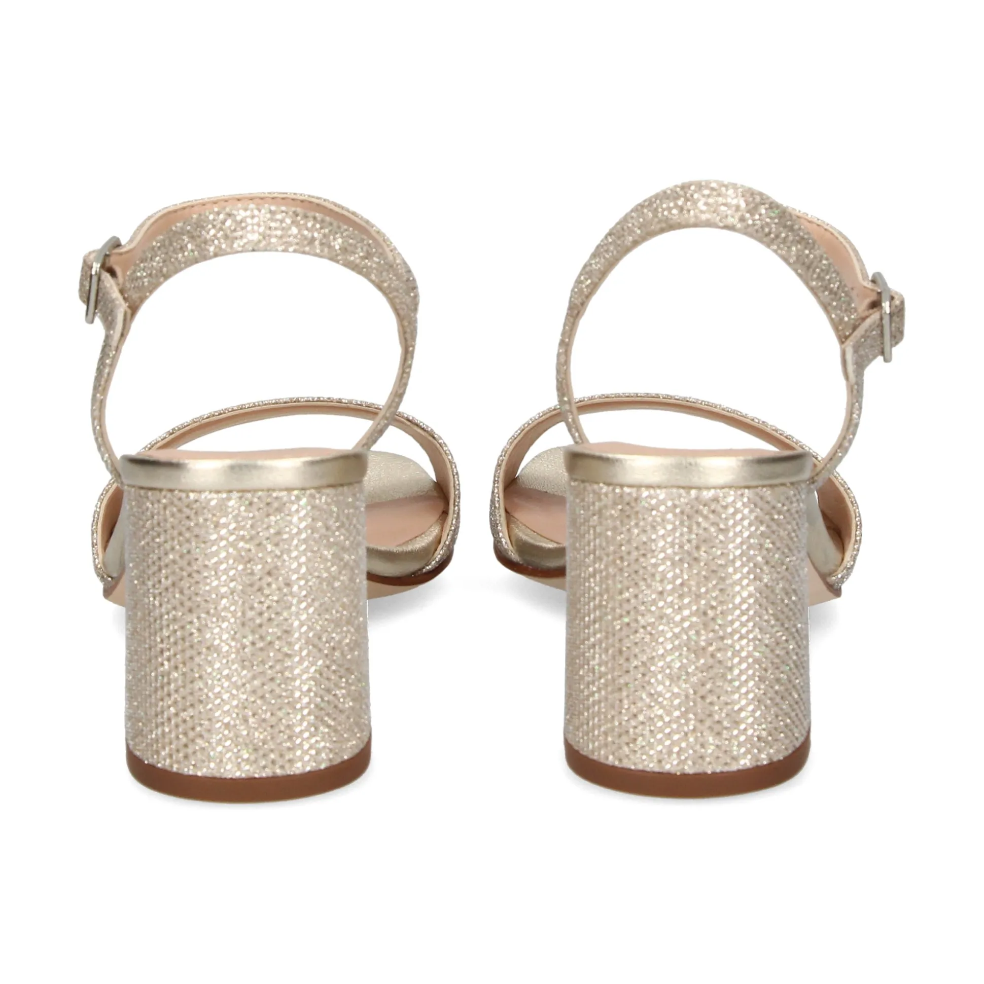 UNISA Sandalias con tacón de Mujer MORATY_23_EV PLATINO