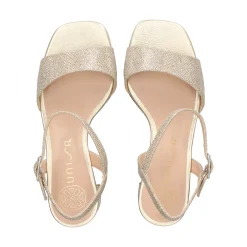 UNISA Sandalias con tacón de Mujer MORATY_23_EV PLATINO