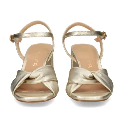 UNISA Sandalias con tacón de Mujer MEDWAY_26_LM PLATINO