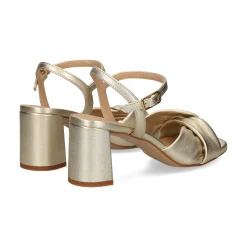 UNISA Sandalias con tacón de Mujer MEDWAY_26_LM PLATINO