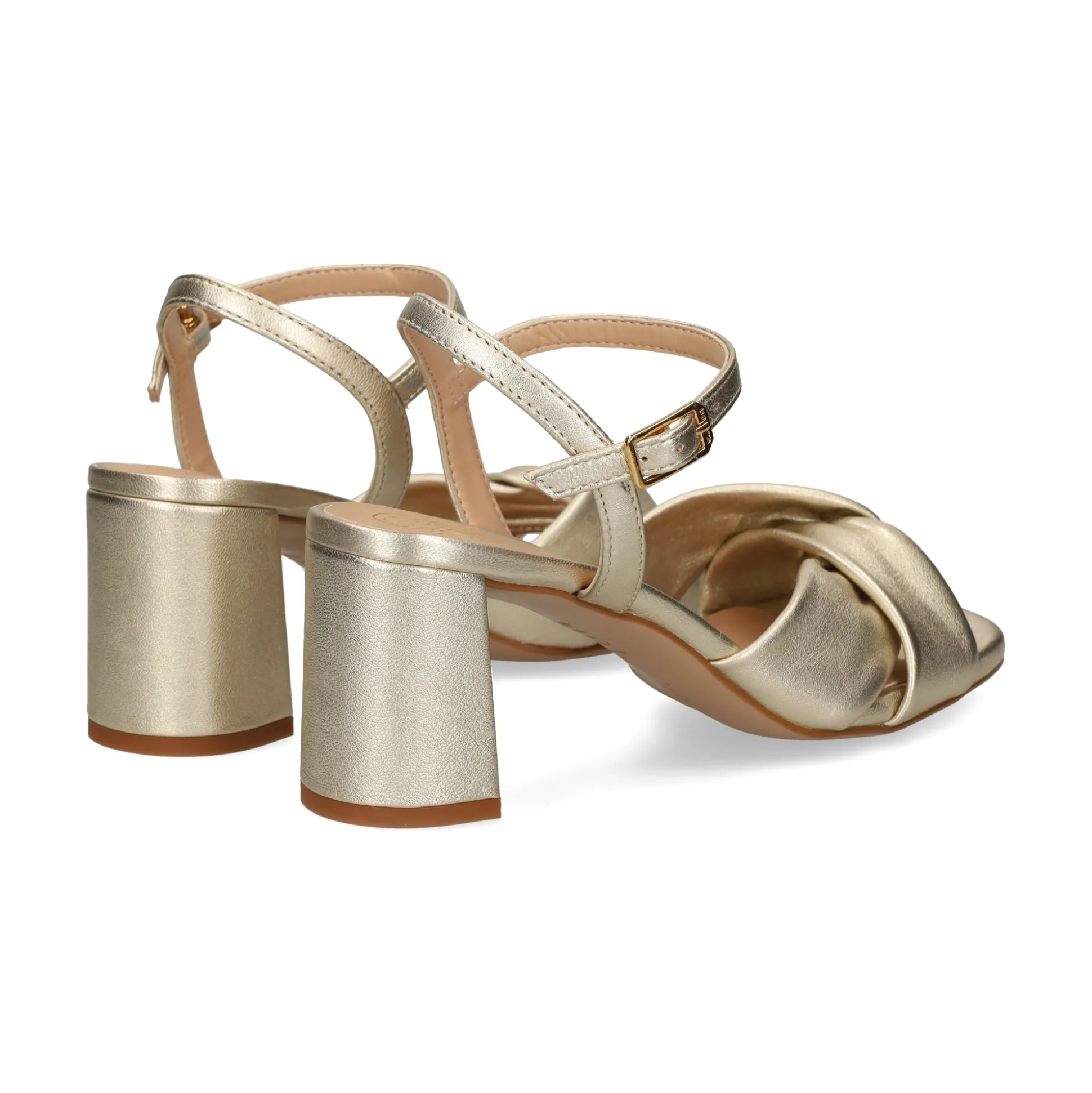 UNISA Sandalias con tacón de Mujer MEDWAY_26_LM PLATINO