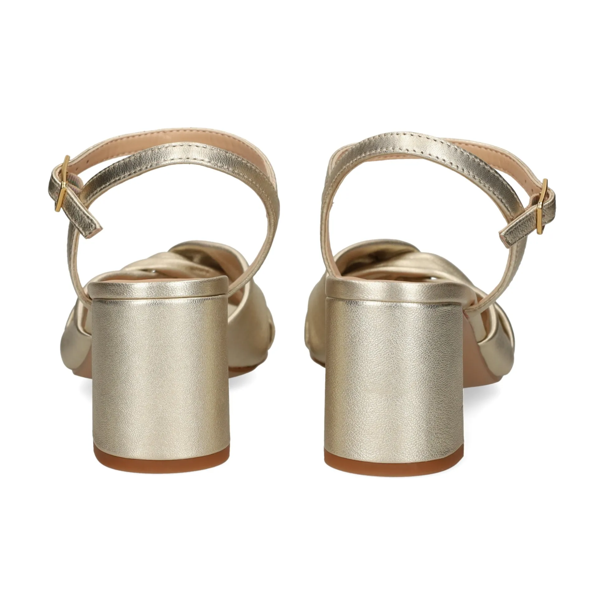 UNISA Sandalias con tacón de Mujer MEDWAY_26_LM PLATINO