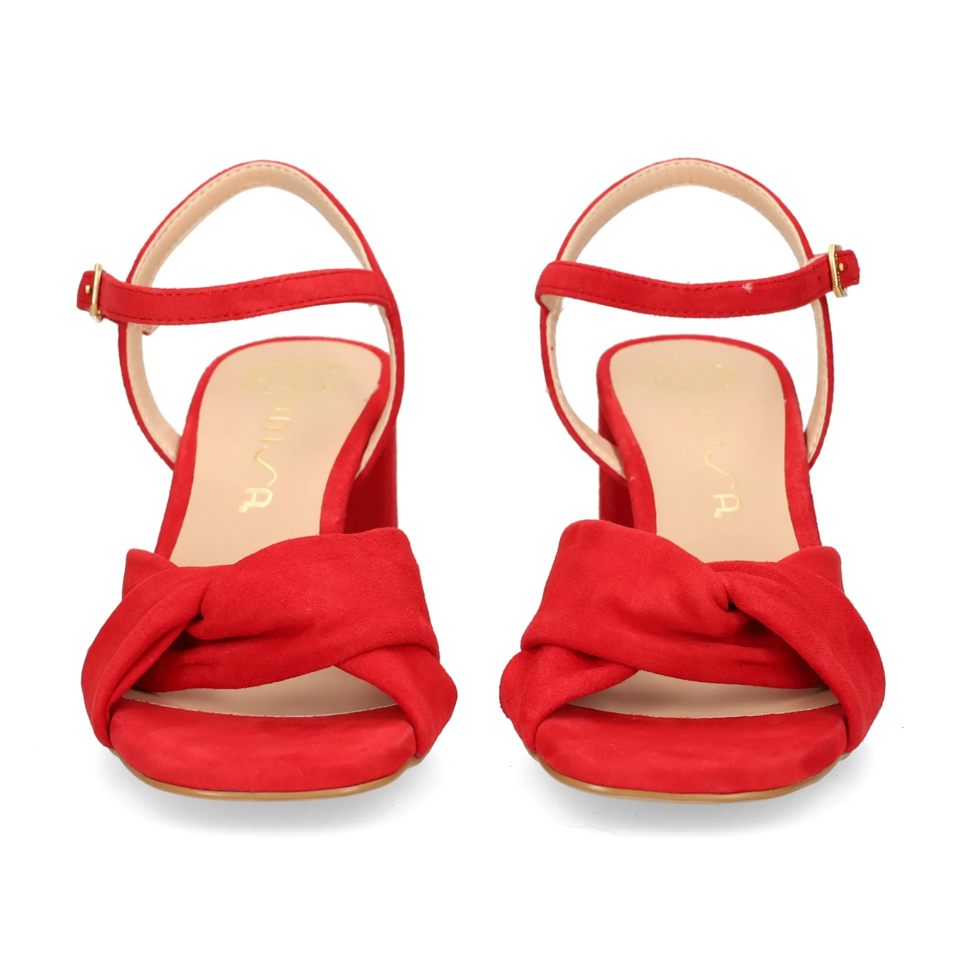 UNISA Sandalias con tacón de Mujer MEDWAY_26_KS CARMESI
