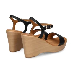 UNISA Sandalias cuña de Mujer RITA_23_NS NEGRO