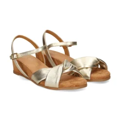 UNISA Sandalias cuña de Mujer BADESI_LMT PLATINO