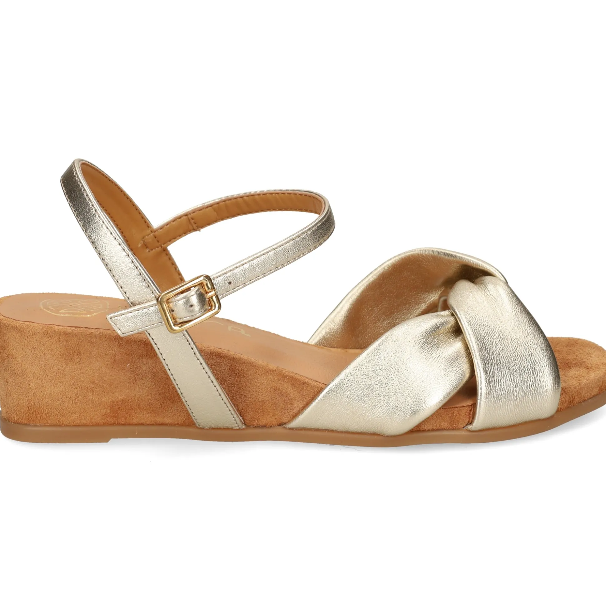 UNISA Sandalias cuña de Mujer BADESI_LMT PLATINO