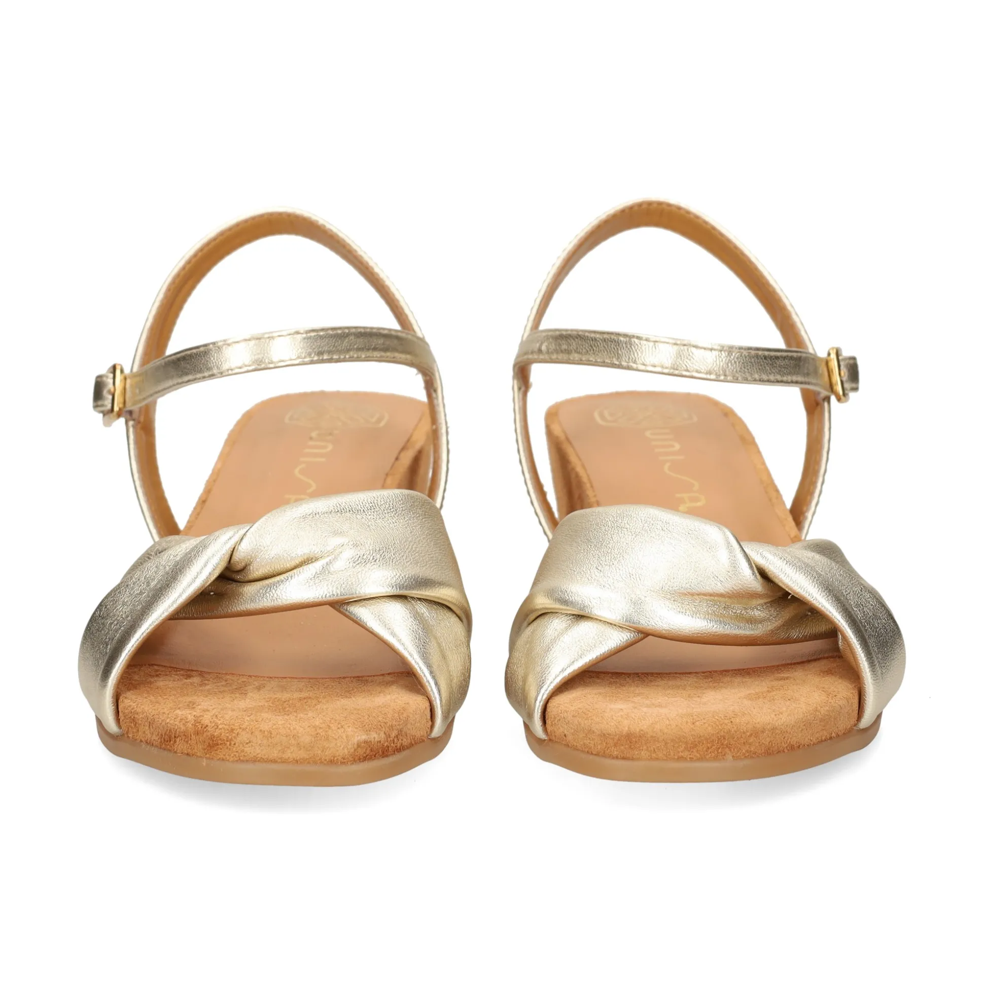 UNISA Sandalias cuña de Mujer BADESI_LMT PLATINO