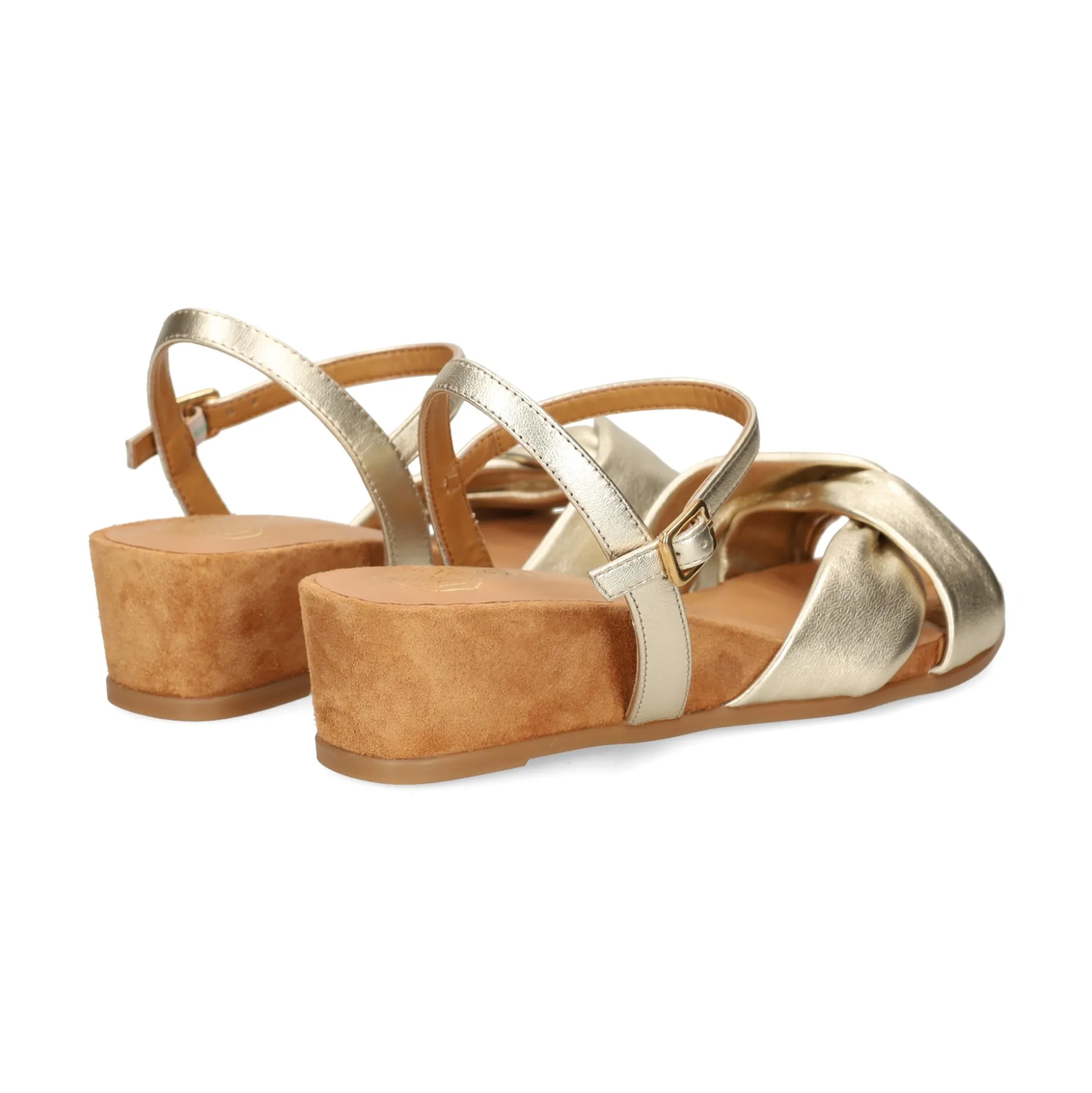 UNISA Sandalias cuña de Mujer BADESI_LMT PLATINO