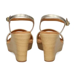 UNISA Sandalias cuña de Mujer RITA_24_LMT PLATINO