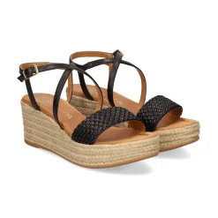 UNISA Sandalias cuña de Mujer KUSI_NS NEGRO