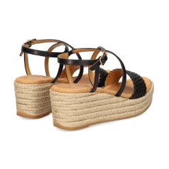 UNISA Sandalias cuña de Mujer KUSI_NS NEGRO