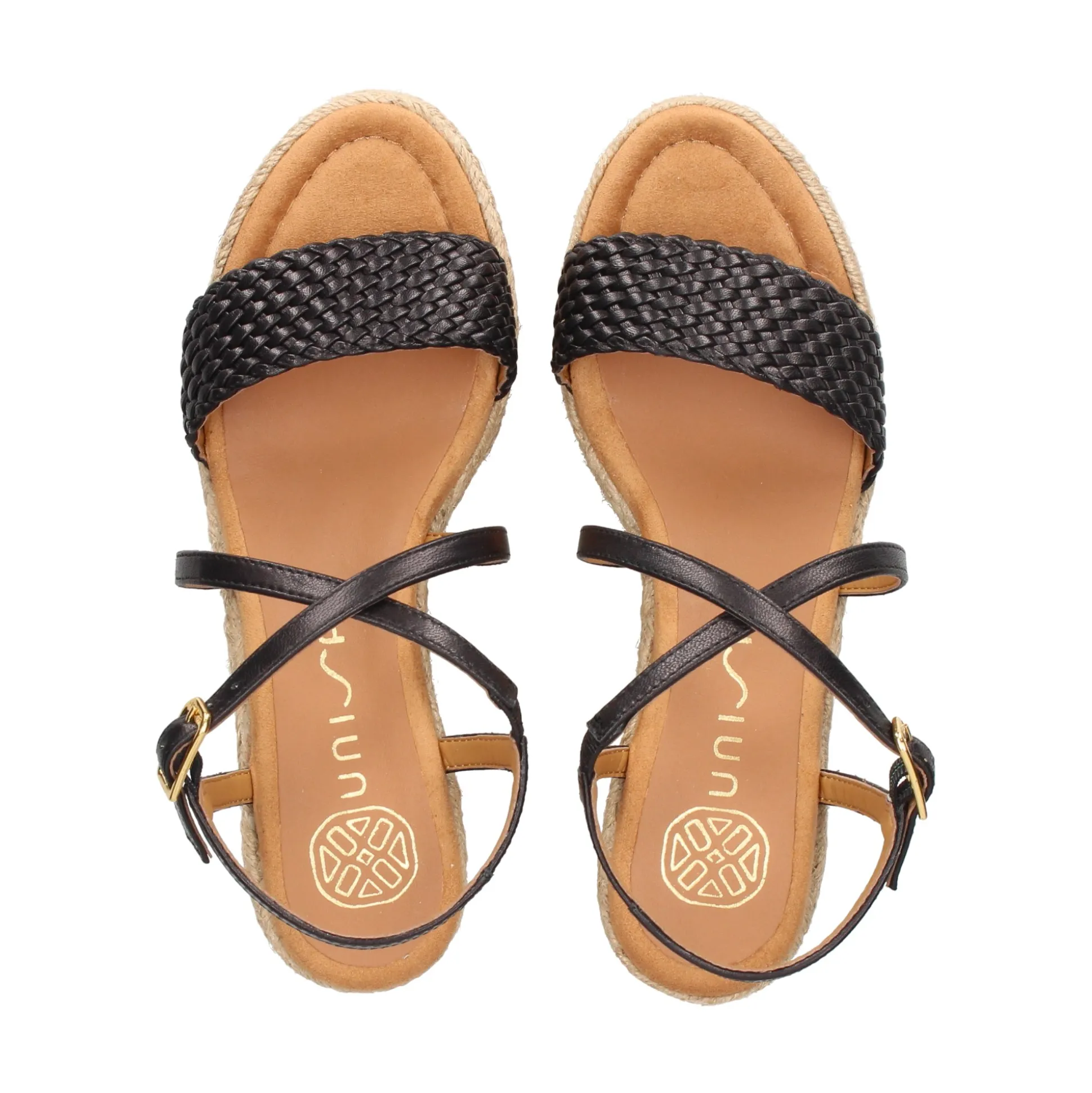 UNISA Sandalias cuña de Mujer KUSI_NS NEGRO