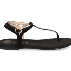 UNISA Sandalias planas de Mujer CHARLE_24_KS NEGRO