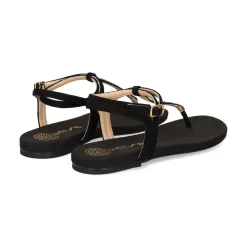 UNISA Sandalias planas de Mujer CHARLE_24_KS NEGRO