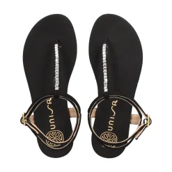 UNISA Sandalias planas de Mujer CHARLE_24_KS NEGRO