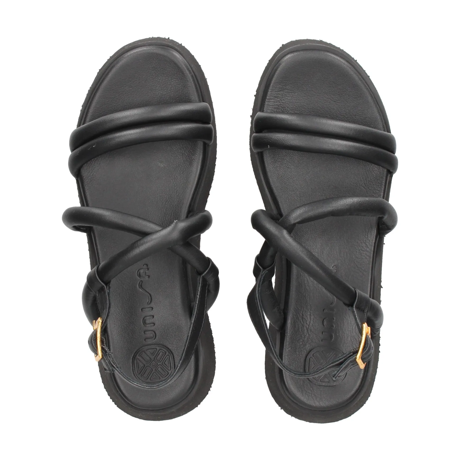 UNISA Sandalias planas de Mujer CEDRA_GRA NEGRO