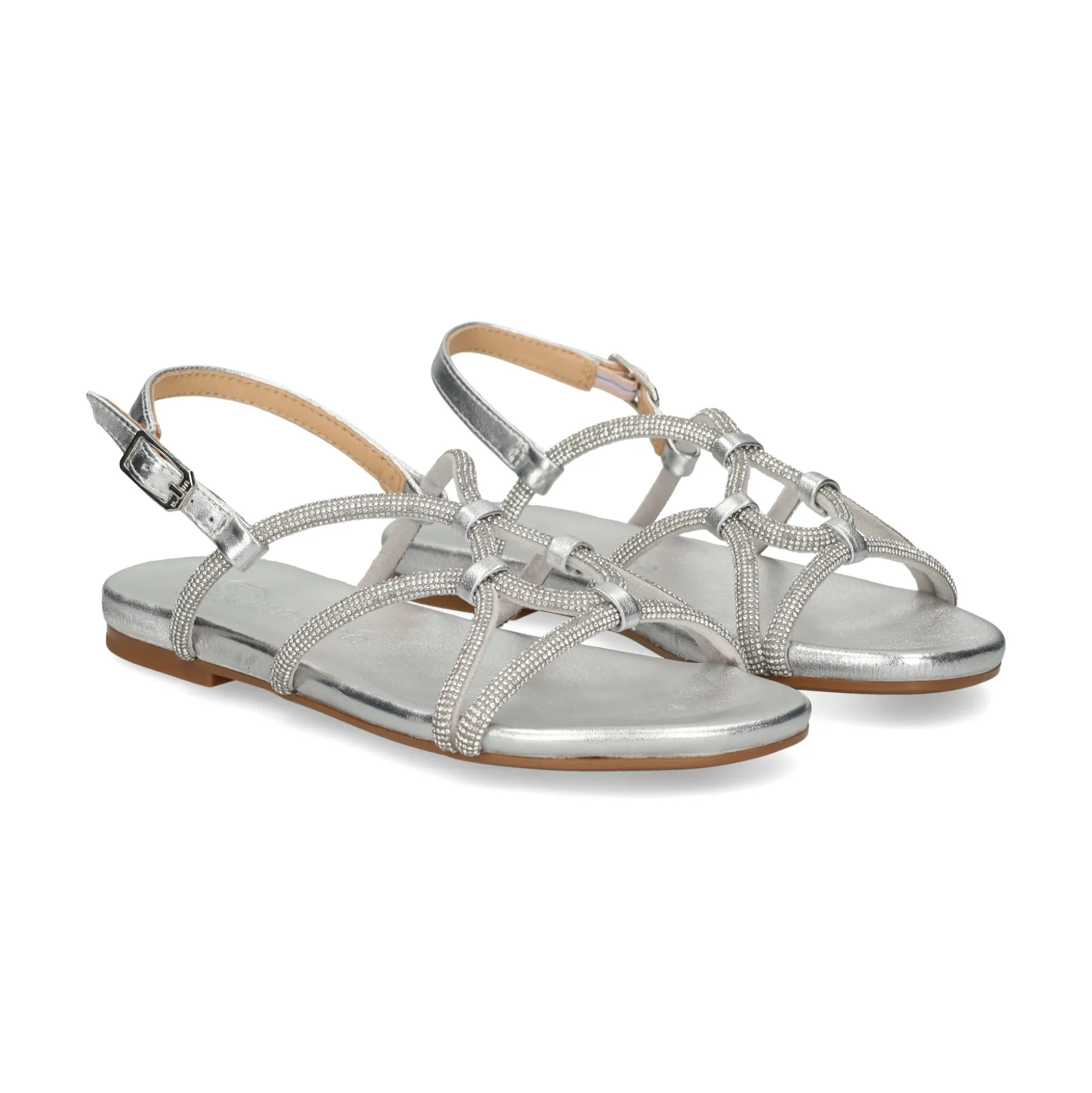 UNISA Sandalias planas de Mujer COOPER_LMT SILVER
