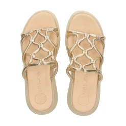 UNISA Sandalias planas de Mujer CORLIA_LMT PLATINO