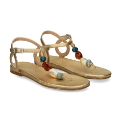 UNISA Sandalias planas de Mujer CUBANO_24_LMT GOLDEN