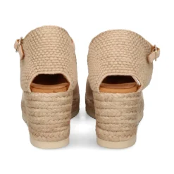 UNISA Zapatos cuña CACERES_23_ECL NATURAL