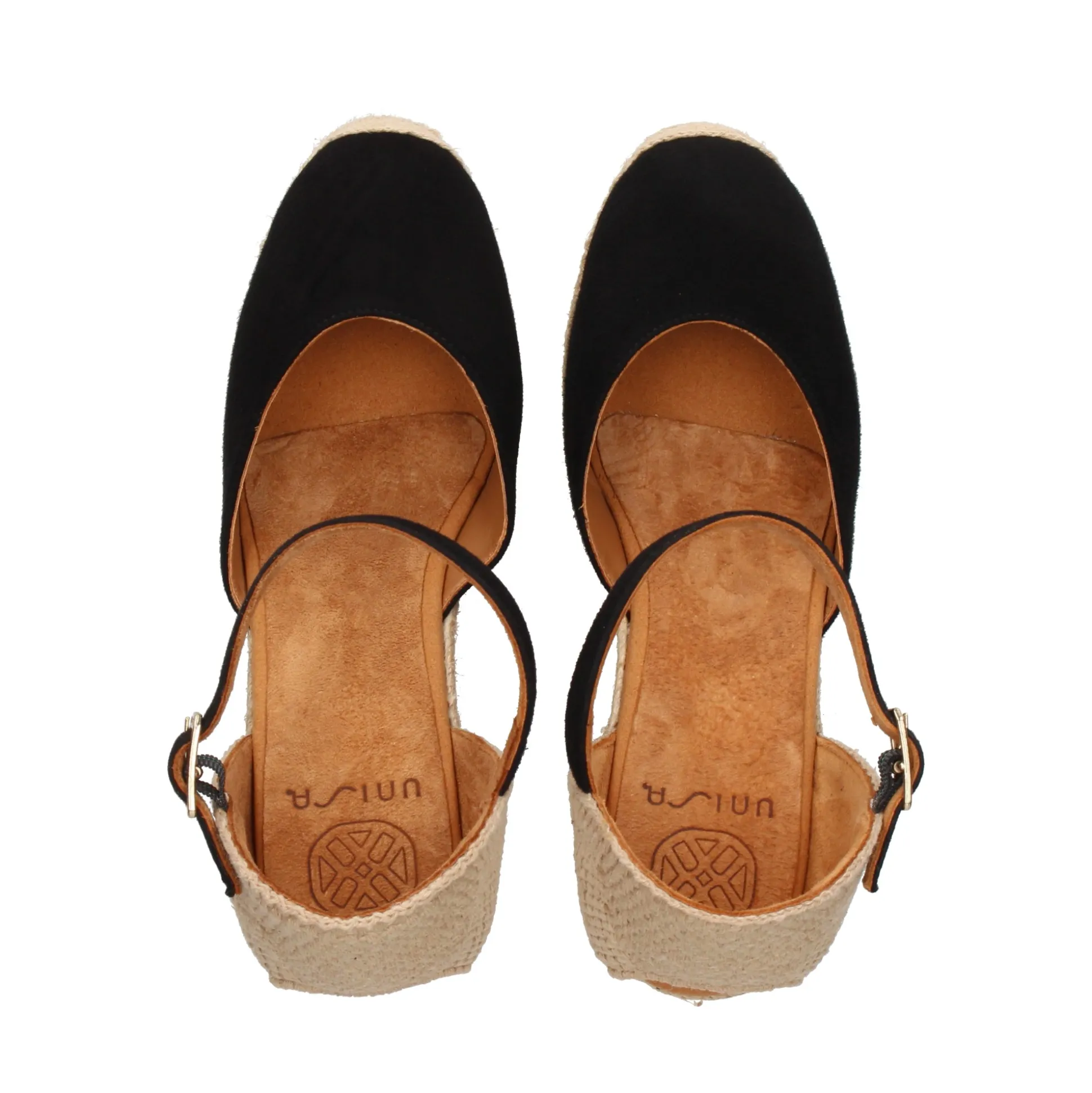 UNISA Zapatos cuña CASTILLA_23_KS NEGRO