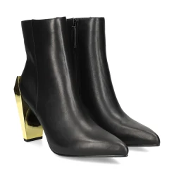 UNITED NUDE Botines con tacón de Mujer GEM BOOTIE HI BLACK+GOLD