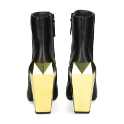 UNITED NUDE Botines con tacón de Mujer GEM BOOTIE HI BLACK+GOLD
