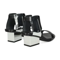 UNITED NUDE Sandalias con tacón de Mujer RAILA MID SILVER