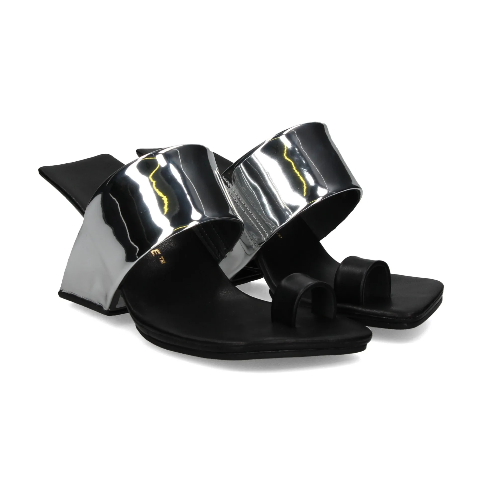 UNITED NUDE Sandalias cuña de Mujer LOOP TOE HI MIRROR SILVER