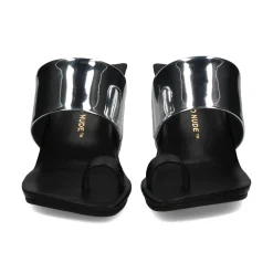 UNITED NUDE Sandalias cuña de Mujer LOOP TOE HI MIRROR SILVER