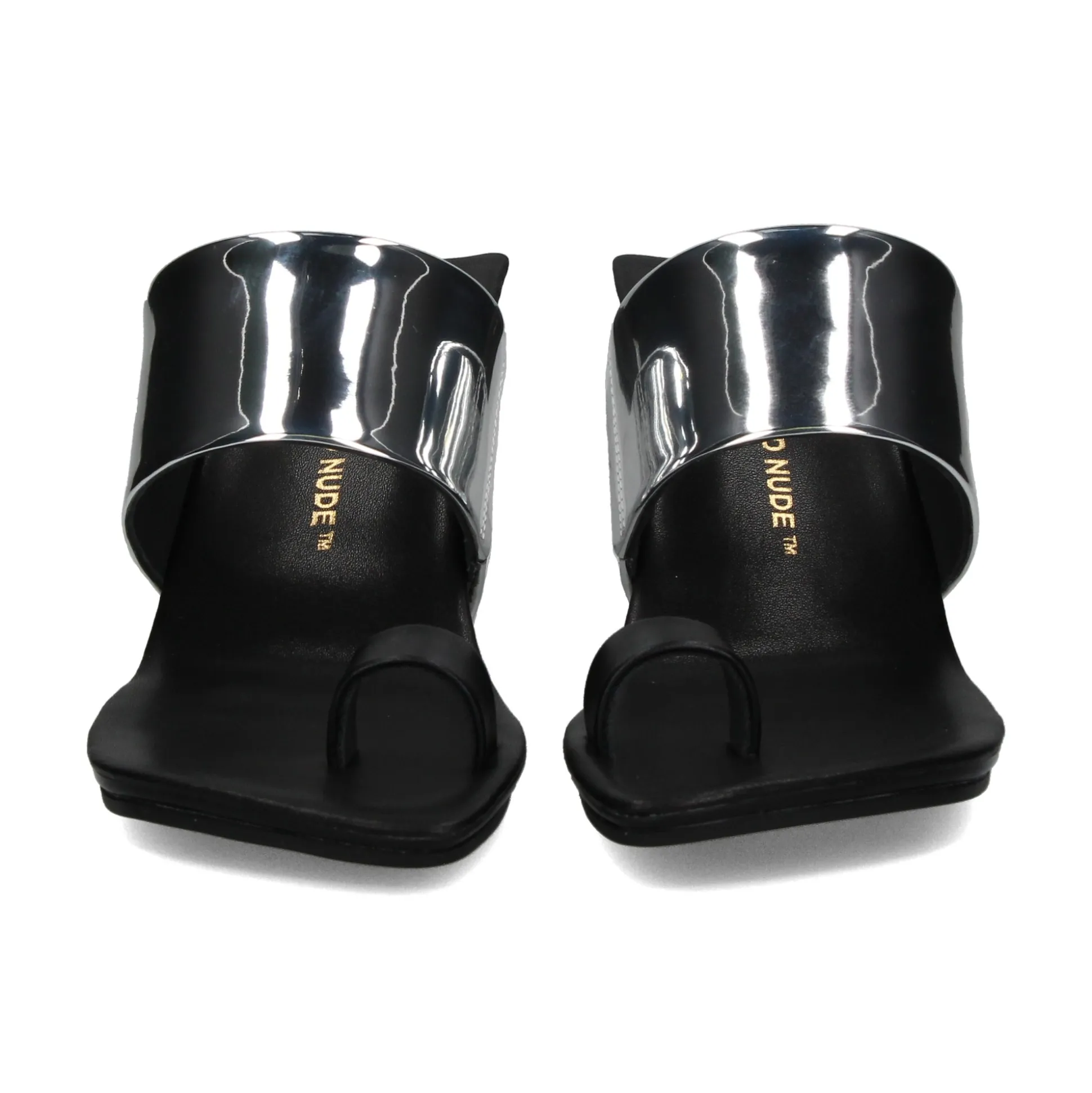 UNITED NUDE Sandalias cuña de Mujer LOOP TOE HI MIRROR SILVER