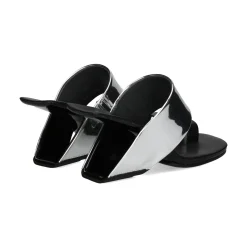 UNITED NUDE Sandalias cuña de Mujer LOOP TOE HI MIRROR SILVER