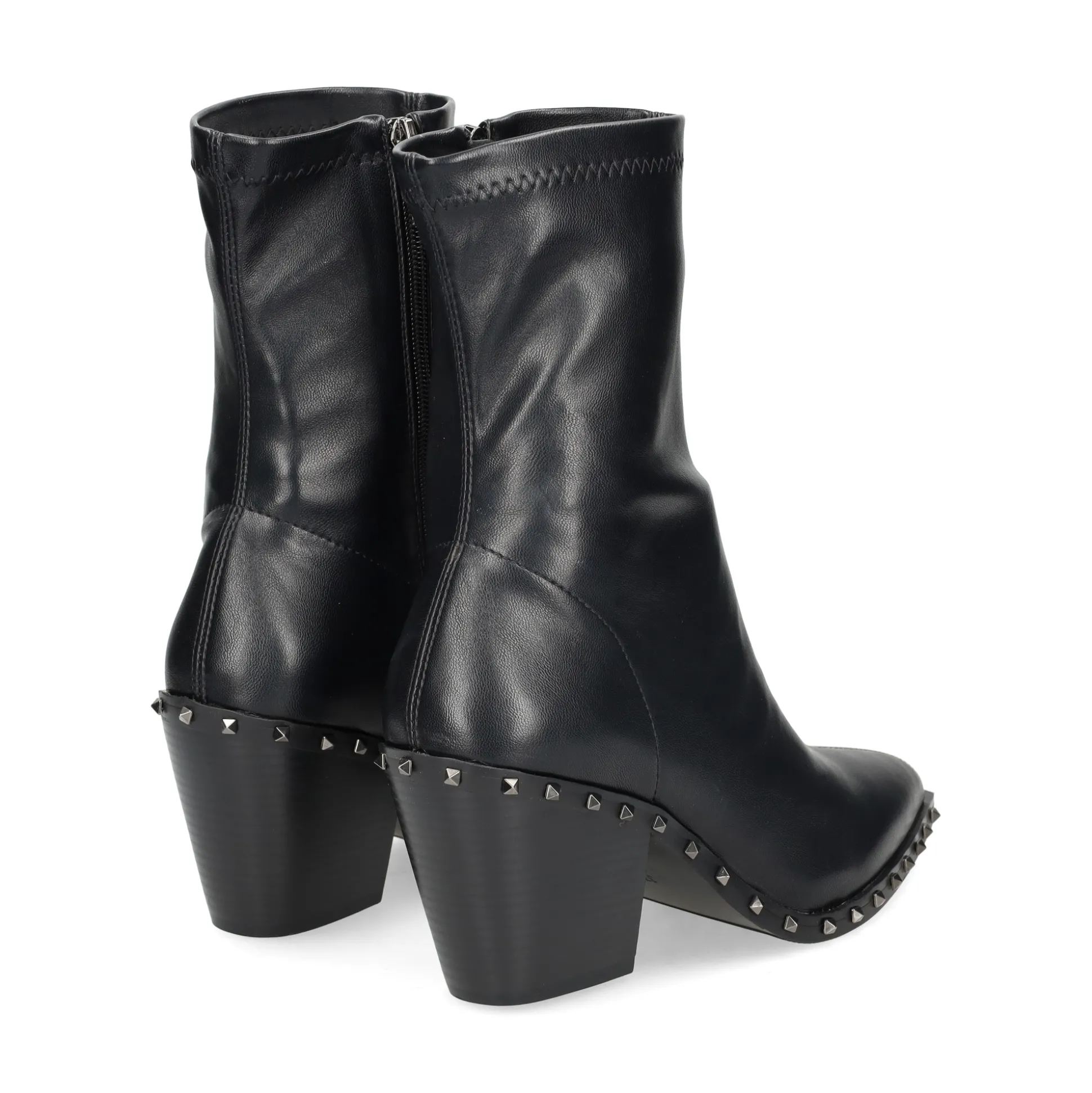 VIBES Botas con tacón de Mujer VB2306 NEGRO