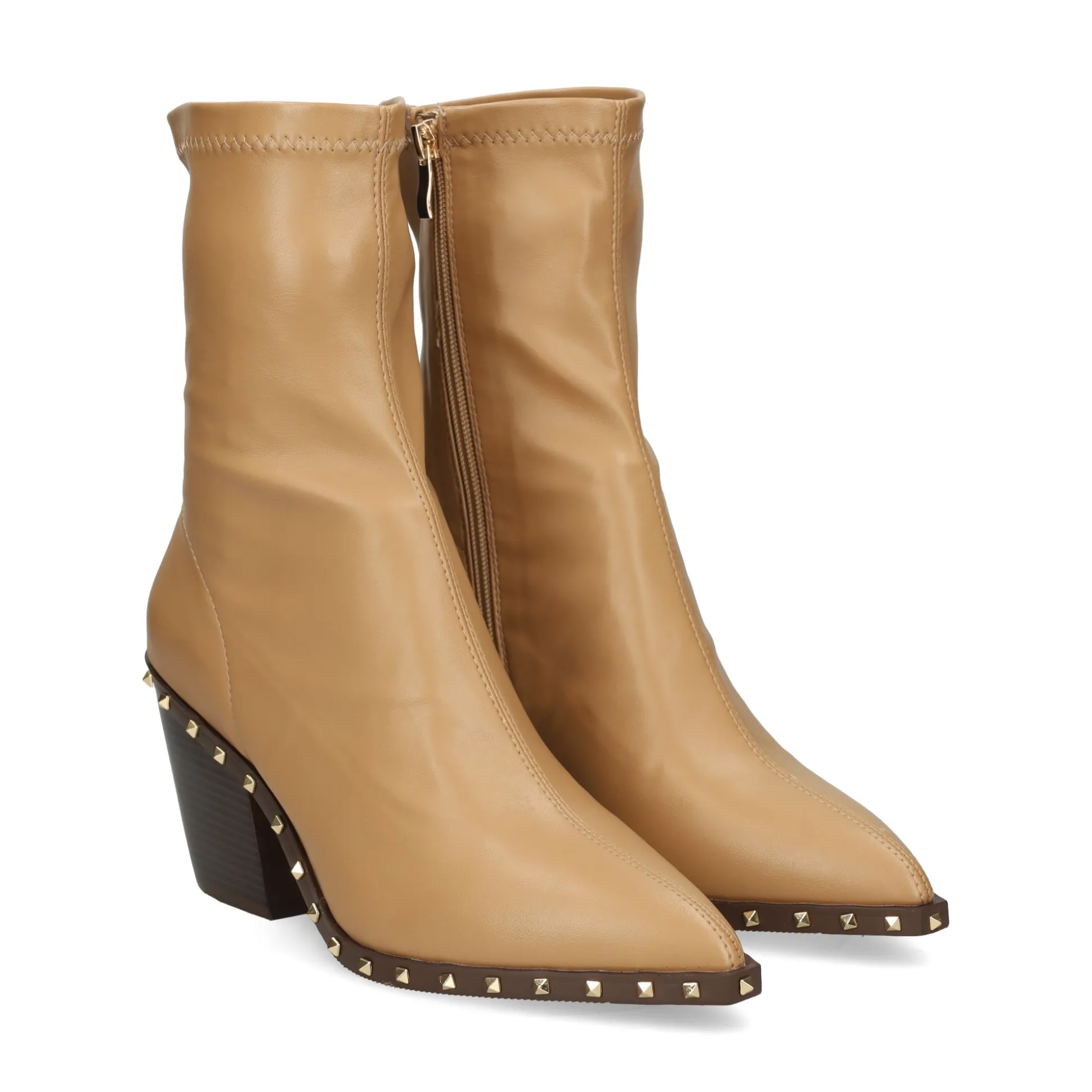 VIBES Botas con tacón de Mujer VB2306 SAND