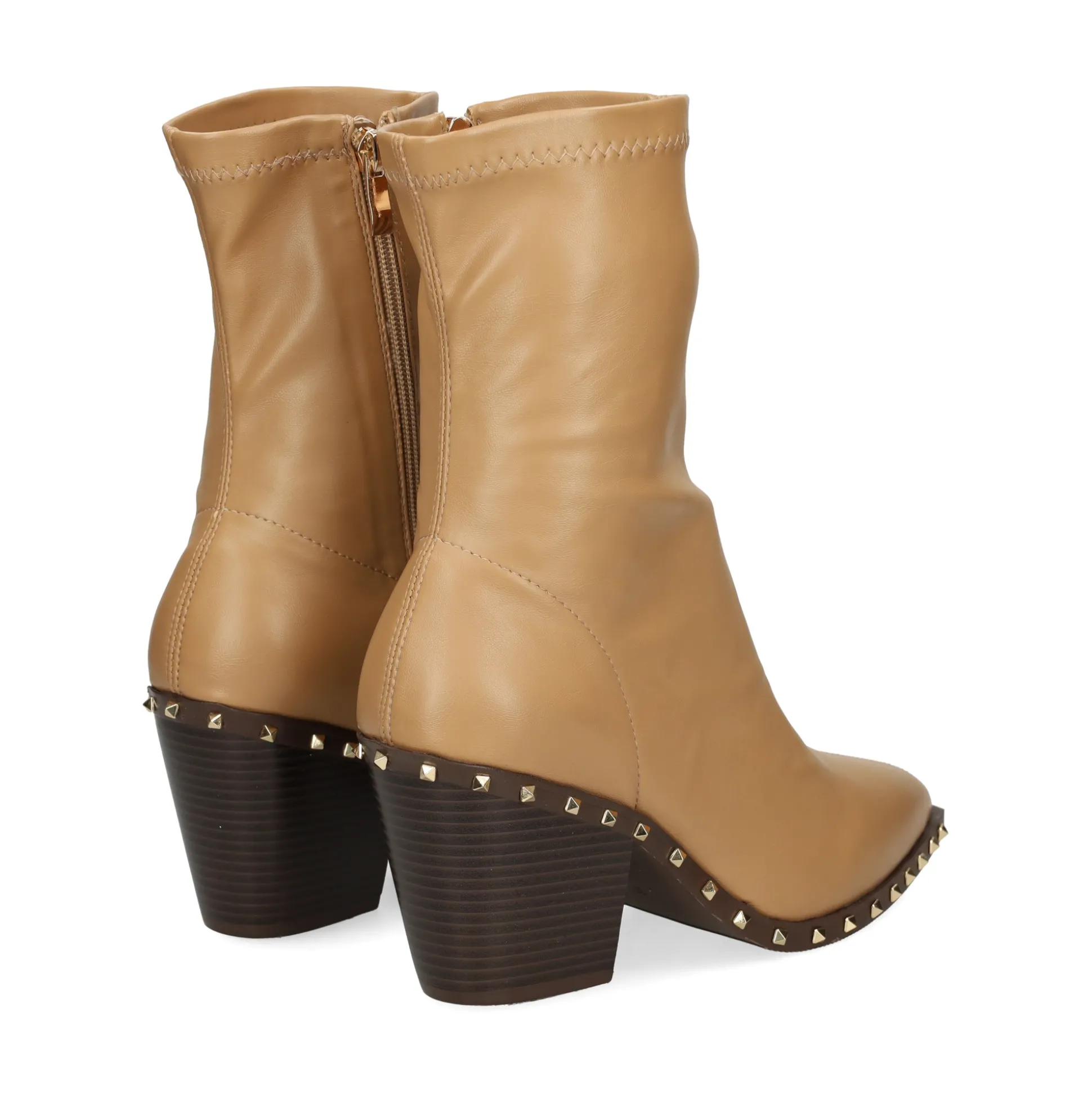 VIBES Botas con tacón de Mujer VB2306 SAND
