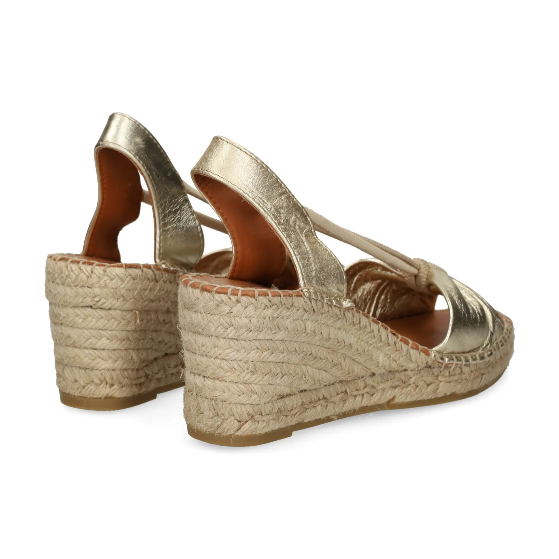VIGUERA Sandalias cuña de Mujer 1909 PLATINO