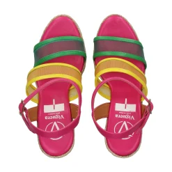 VIGUERA Sandalias cuña de Mujer 2044 604 FUXIA