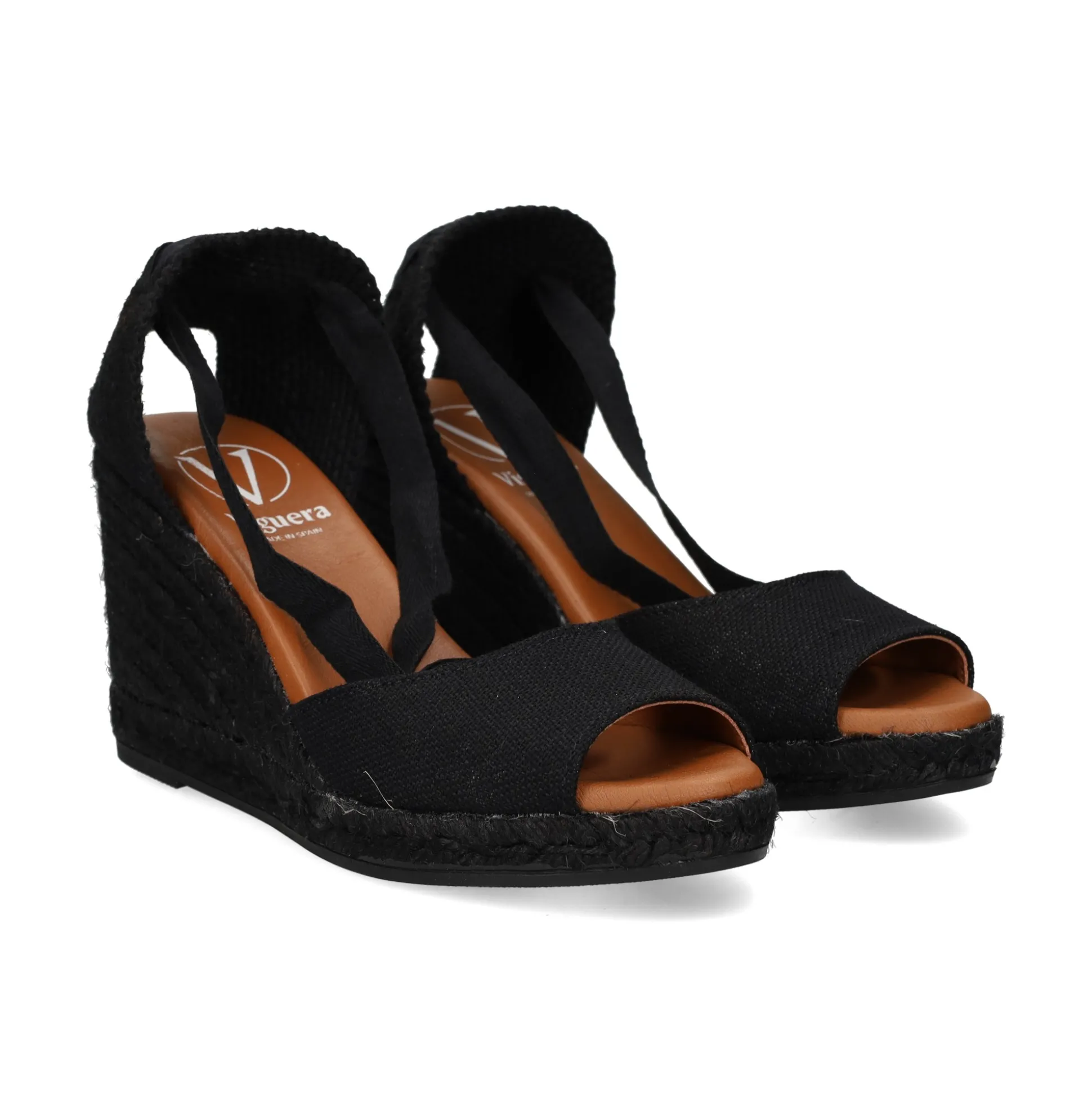 VIGUERA Sandalias cuña de Mujer 2133 NEGRO