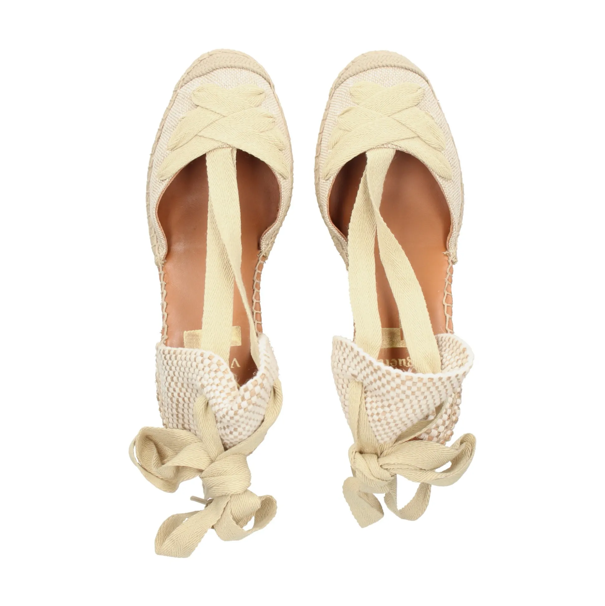VIGUERA Zapatos cuña 2227 NATURAL
